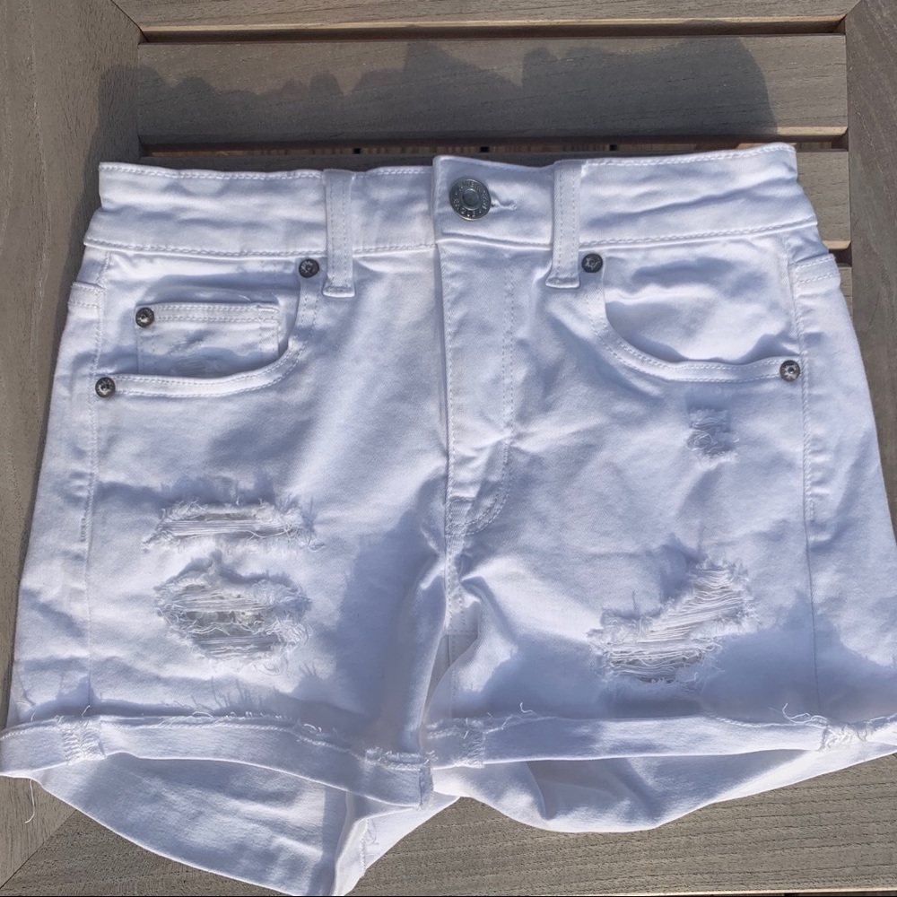 American Eagle Next Level stretch white shorts